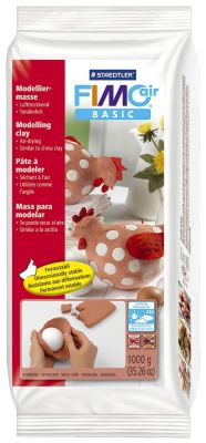 Staedtler® Modelliermasse FIMO® air basic - 1000g, terrakotta, metall. Folie 8101-76