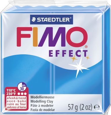 Staedtler® Modelliermasse FIMO® Effect - 57 g, transparent blau 8020-374