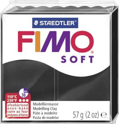 Staedtler® Modelliermasse FIMO® soft - 57 g, schwarz 8020-9