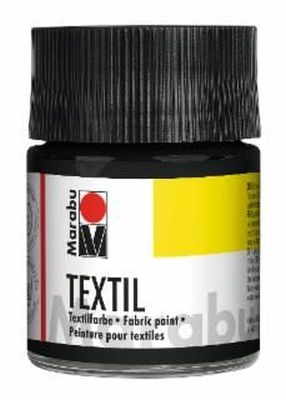 Marabu Textil - Schwarz 073, 50 ml 17160 005 073