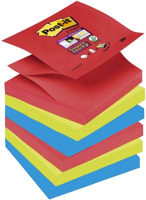 Post-it® SuperSticky Haftnotiz Super Sticky Z-Notes Bora Bora - 76 x 76 mm, 6x 90 Blatt R3306SJ