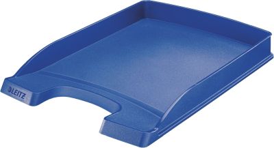 Leitz 5237 Briefkorb Flach Plus - A4, extra flach, Polystrol, blau 5237-00-35