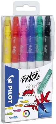 Pilot Faserstift FriXion Colors - 0,4 mm, 6 Farben im Etui 4144 SW-FC-S6