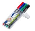 Staedtler® Feinschreiber Universalstift Lumocolor® - permanent, M, 4 Farben 317 WP4