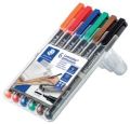 Staedtler® Feinschreiber Universalstift Lumocolor® - permanent, B, 6 Farben 314 WP6