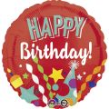 amscan® Folienballon Happy Birthday - Ø 43 cm 3514301